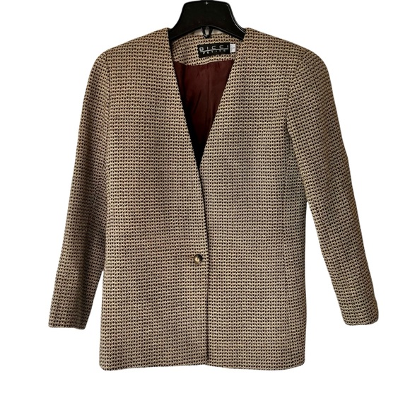 Bicci Petite True VTG 100% Pure Wool 3/4 Sleeves Career Blazer Coat Jacket EUC 4 - Picture 1 of 6